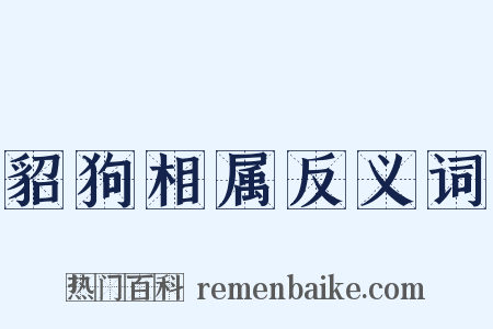 貂狗相属反义词是什么意思的图片